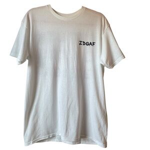 Fashion Nova men’s “IDGAF” graphic t-shirt. Size medium.